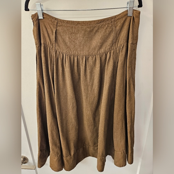 Vintage - Linen Blend Larry Levine Green Skirt - Size 12 - Picture 2 of 6